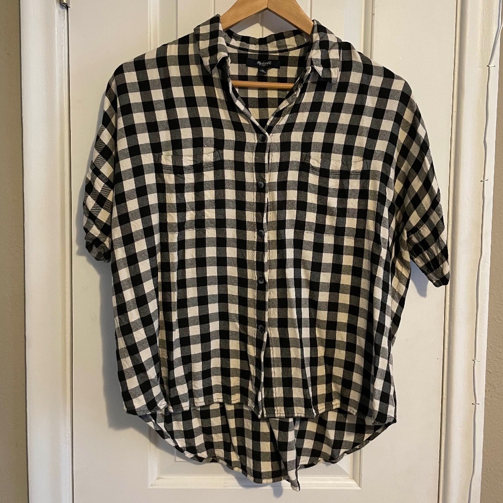 Madewell Checkered Courier Shirt - Medium